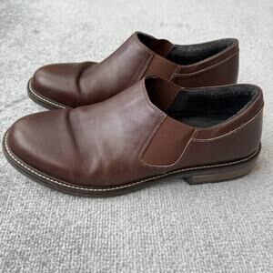 Naot Shoes Mens Size 44 Brown Leather Slip On Business Casual Comfort Loafers